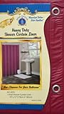 Solid Bugrundy Vinyl Shower Curtain Liner Heavy Duty w/ Metal Grommets & Magnets