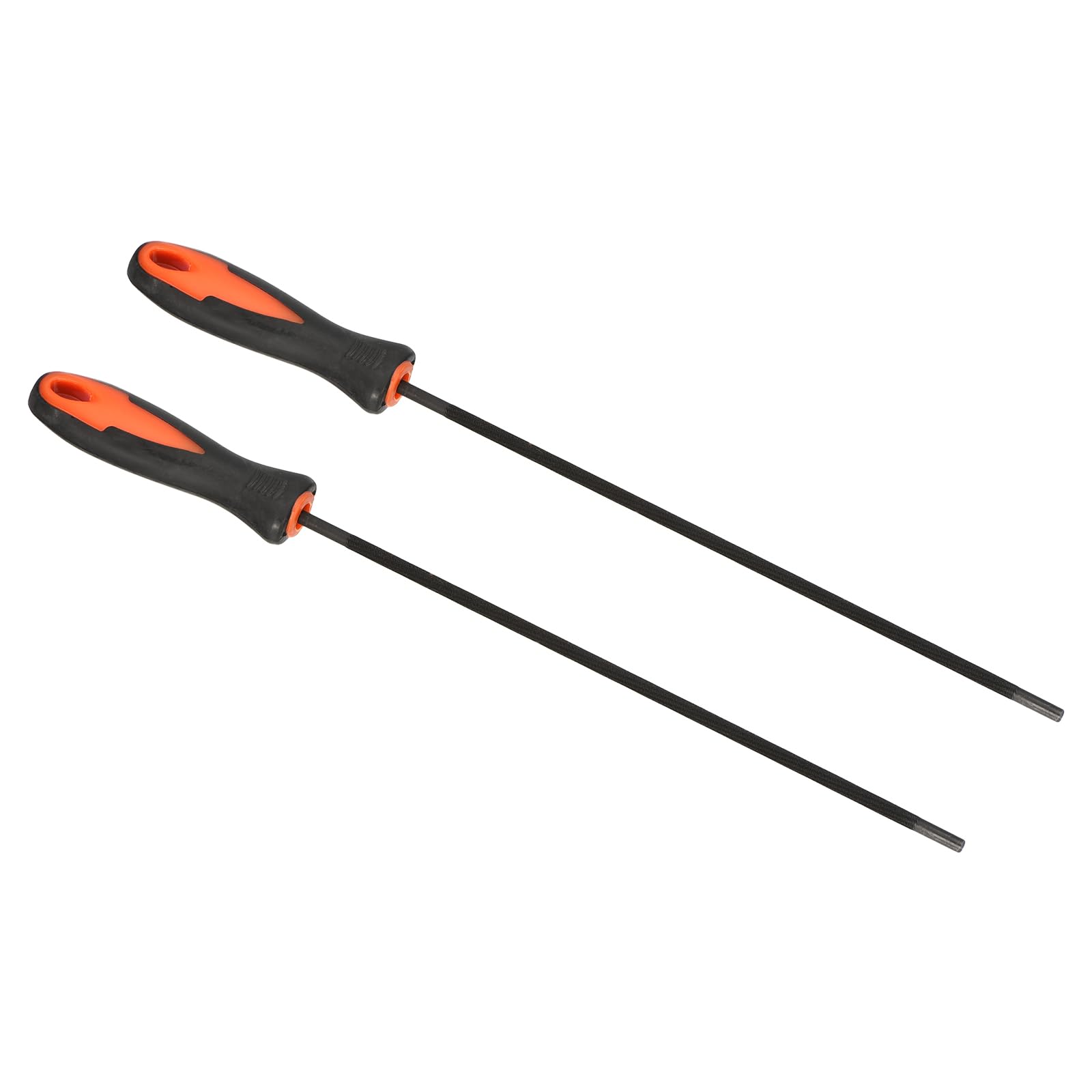 PATIKIL Chainsaw Chain Sharpening File, 2 Pack 5/32-Inch (4.0 Mm) Round Chain Saw Sharpener File with Plastic Handle for Chainsaw, Red Black