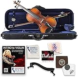 Ricard Bunnel G2 Violin Outfit 4/4 Size - Carrying Case and Accessories Included - Solid Maple Wood and Ebony Fittings By Kennedy Violins
