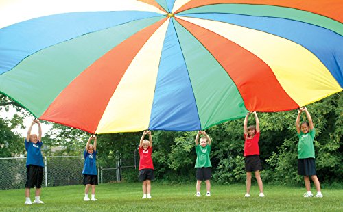 Palos Sports Multi-Colored Children's Team Building Parachute 30' with 30 Handles - Thumbnail 3