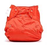 YOFIT Reusable Cloth Diaper Cover Baby Nappy with Adjustable Snap - One Size (Red)