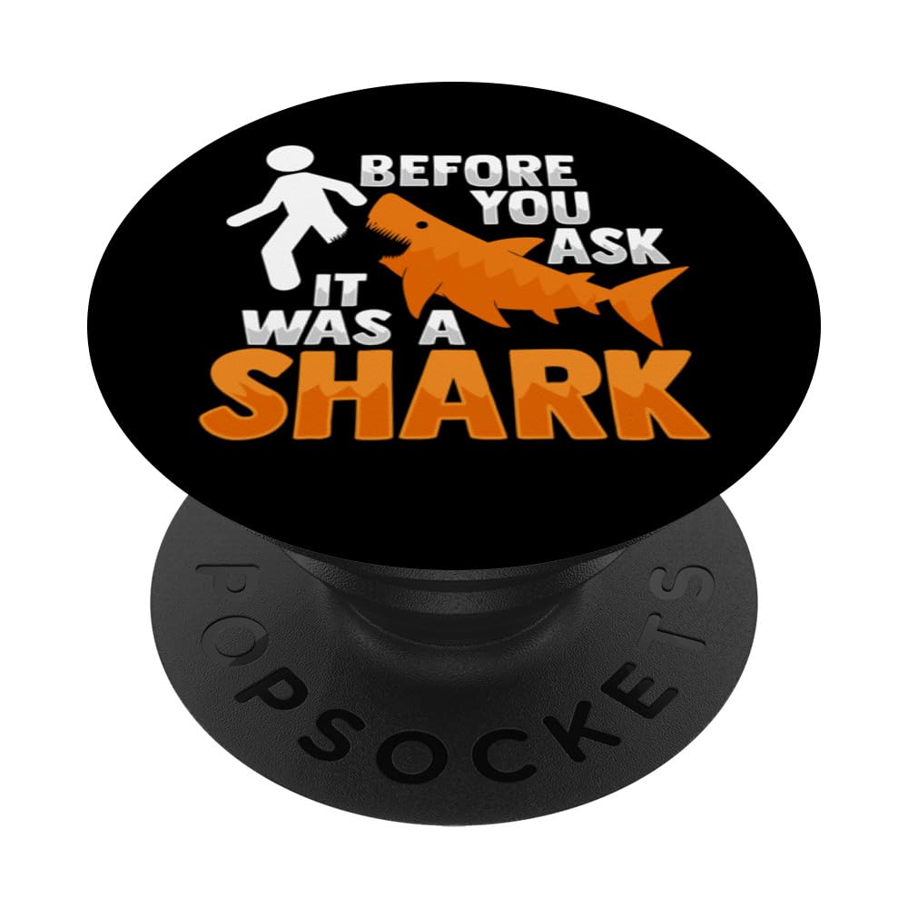 Amputee Joke Leg Prosthetic Shark Design for a Leg Amputee PopSockets Adhesive PopGrip
