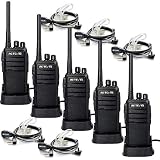 Retevis RT21 2 Way Radios Walkie Talkies VOX Long Range Two Way Radios for Adults FRS 2 Way Radio with 2 Pin Covert Air Acoustic Earpiece Headset(5 Pack)