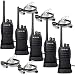 Retevis RT21 2 Way Radios Walkie Talkies VOX Long Range Two Way Radios for Adults FRS 2 Way Radio with 2 Pin Covert Air Acoustic Earpiece Headset(5 Pack)