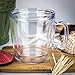 Set of 2 Signature Tumbler Plastic Glass Unbreakable Double-wall Insulated Coffee Mugs 12 Ounce Clear