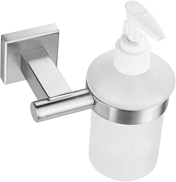 Tecmolog Seifenspender Edelstahl Bagno Glashalter Seifenhalter