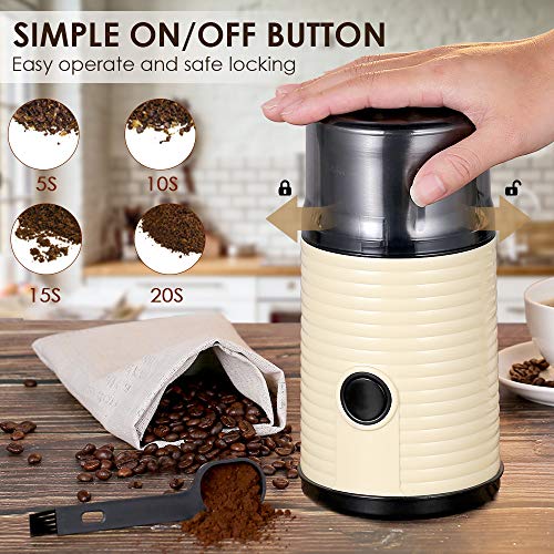 REDMOND Coffee Grinder Electric, Coffee Bean Grinder with 160W Powerful