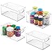 mDesign Stackable Plastic Storage Organizer Bin Trays with Handles - Holds Vitamins, Supplements, Medicine Bottles Essential Oils, Medical Supplies, First Aid Supplies - 5