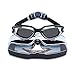 Adult Swim Goggles Mirrored Anti Fog UV Protection Waterproof With Free Case and Ear Plugs For Swimming, Quick Adjusting Silicone Head Strap Flexible Nose Bridge Tinted Lenses Comfortable For Men Women Youth