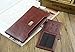Miraclekoo Long Bifold Wallet Slim Purse Credit Card Holder Womens/mens Soft PU Leather Zipper Handbag (Brown)