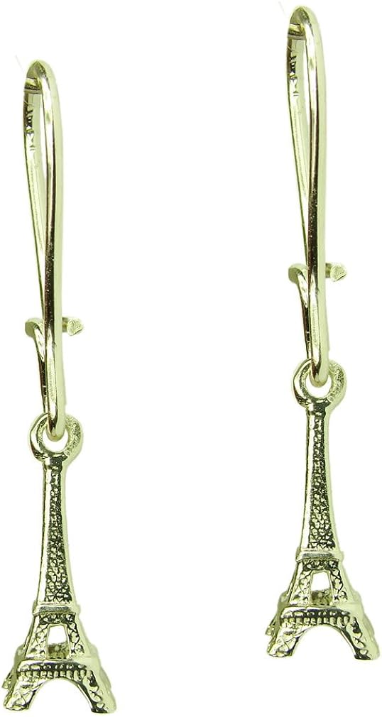 Eiffel Tower Paris Earrings Sterling Silver Dangle