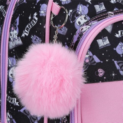 Sanrio Kuromi Fortune Telling Children's Backpack, School Bag, Made of Polyester, Side Pockets, Wide Adjustable Straps by Joumma Bags