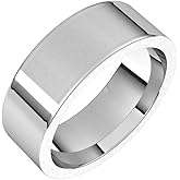 Sonia Jewels Solid 925 Sterling Silver 7mm Flat Comfort Fit Wedding Band Ring Classic Plain Traditional - Size 9