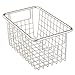 mDesign Modern Farmhouse Deep Metal Wire Storage Organizer Bin Basket with Handles for Kitchen Cabinets, Pantry, Closets, Bedrooms, Bathrooms, Laundry Rooms, Garages - 5.25 High, 4 Pack - Satin