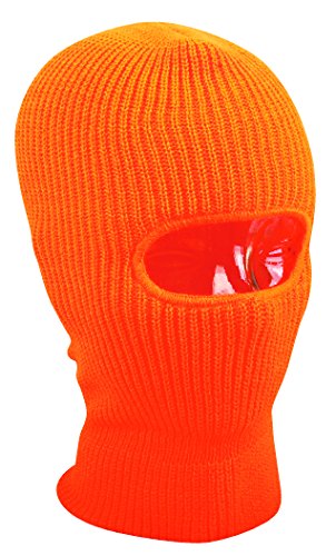 Outdoor Cap Knit Face Mask w/Eyeholes Blaze