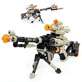 LilPals 28 Inch Rapid Fire Snow Leopard Sniper Rifle Toy Gun - With Dazzling Light, Amazing Sound & Unique Action