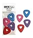 BoloPick Ukulele Picks, BoloPick Felt Uke Pick for Ukulele, Guitar, Bass, Autoharp with easy grip cut-out, 8 Pack (Original Heart 8 Pack)