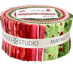 maywood fabric chloe strips inch studio jelly roll precut quilting geraniums floral