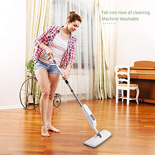 image for Aicehome Microfiber Reusable Washable Mop Pad 4 Pcs for Spray Mops,Flo