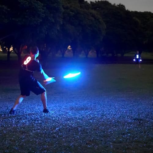 Flying Disc – 36 LED Monocolore, Super Luminoso, modalità Smart, Auto-Illuminazione, Ricaricabile, Impermeabile, Gioco Outdoor per Bambini e Adulti, 175 g