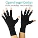 Vive Rheumatoid Arthritis Gloves - Men and Women Fingerless Compression Wrap for Hand Pain and Osteoarthritis - Black Hand Wrap for Arthritic Joint Symptom Relief - Open Finger Fit