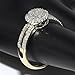 Midwest Jewellery 1/4cttw Diamond Engagement Ring Bridal Ring 10K Yellow Gold Halo Style 8mm New(0.25cttw)