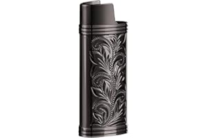 EUBUY Lighter Case, Zinc Alloy Flower Pattern Portable Vintage Metal Lighter Case Cover Holder Sleeve for Mini Lighter J5