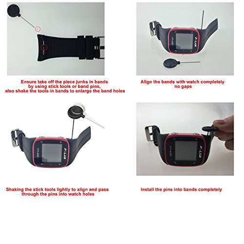 RuenTech Bands for Polar M400/M430 watch Strap Replacement Soft Silicone Wristband Sports Band For Polar M400 and M430 GPS Smart Sports Watch-Gray