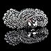 3456 Pcs Crystals Diamond Rhinestones AB Clear Flat Back Round Gems Flatback Glass Crystals Mixed Size Crystals Gems for Crafts Clothes Shoes Makeup Bags Decor, 6 Sizes(Black)