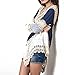 POSESHE Women's Fashion Swimwear Crochet Tunic Cover Up/Beach Dress Blue One Size