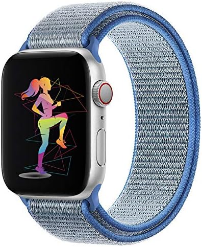 Unhom Compatible with Apple Watch Band 38mm 40mm 42mm 44mm, Soft Nylon Weave Sport Loop Replacement Band for Watch Series 4/3/2/1