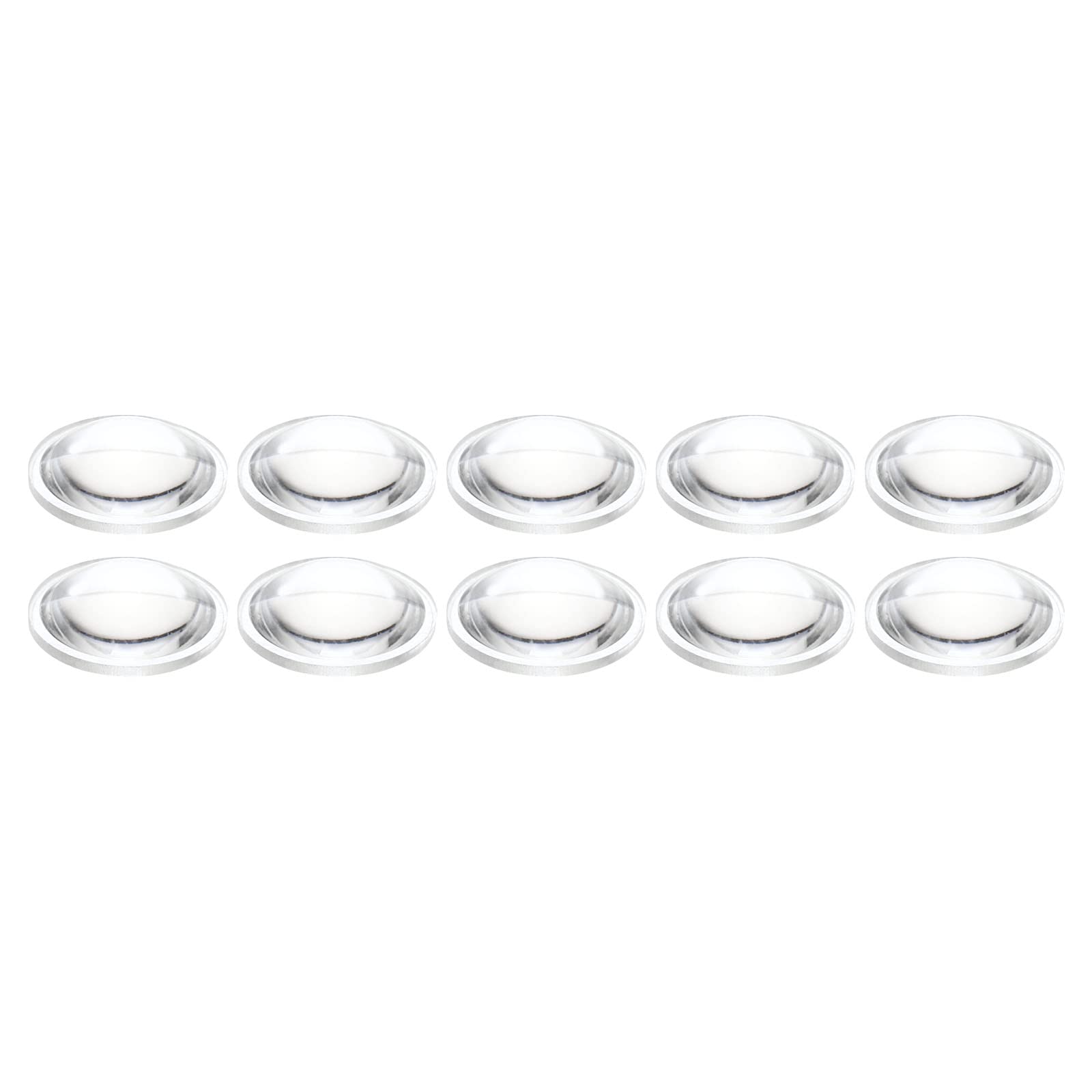 PATIKIL Diameter 12.5mm Height 3.7mm Flat Convex Lens, 10 Pcs Acrylic LED Optical Convex Condenser Lens for LED Flashlight Bike Head Lamp, Transparent โ image 1