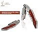 Simplife Waiters Corkscrew Wine Opener Premium Rosewood All-in-one Corkscrew Professional Restaurant Quality Bottle Opener and Foil Cutter
