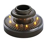 AMIR Patio Umbrella Light, 9 LED Umbrella Seats Wedge Black, Pole Diameter 4 cm Fits 1.6 Inches Umbrellas, Orange Lights for for Yard Garden Patio Beach Coffee Book Shop