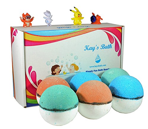 UPC 729958452739, Pokemon Bath Bombs for Kids with Surprise Toy Inside, Pokebomb Gift Set - Lush Shea Butter - Fizzies for Bath Time Fun - For Girls and Boys Free Pokemon Card Included (6 Pack - Colorful)