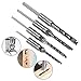 4Pcs Woodworker Square Hole Drill Bits Wood Mortising Chisel Set Mortise Chisel Bit Kits Woodworking Hole Saw Sets with Twist Drill DIY Mortising Chisel Power Tools