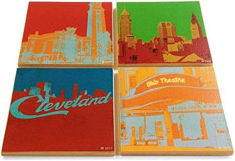 Cleveland Handmade Wooden Coaster Set