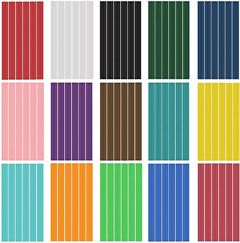Hot Glue Sticks,15 Colors,Mini Glue Sticks, EVA Glue Mini Size Hot Melt Glue Adhesive Sticks for Glue Gun Mini DIY Art Craft,90pcs, 6pcs Per Color,Diameter 0.28", Length 3.9"