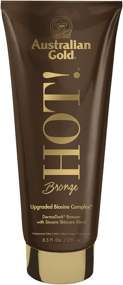 Australian Gold Hot Bronzers Tanning Lotion 250ml Accelerates Tan