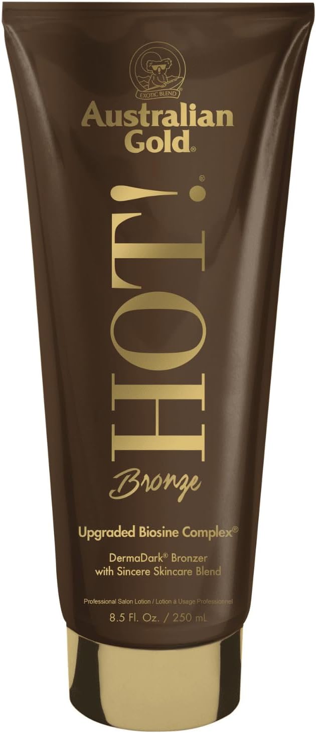 Australian Gold Hot Bronzers Tanning Lotion 250ml Accelerates Tan