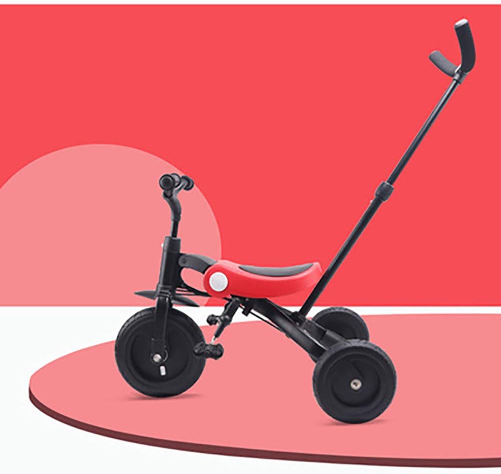 SHARESUN 3 In 1 Kids Tricycle for Boys&Girls,Toddler Tricycles Balance Bike Folding Child Trike with Parents Handlebar for 1-6 Years Old Children Walking 3 Wheeler Bicycle