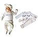 Yilaku Eyelash Cute Newborn Baby Girl Clothes Top + Pants + Headband 3pcs Toddler Girls Infant Clothing Sets (0-3 months, White)