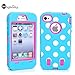 iPhone 4s Case, iPhone 4 Case, Magicsky iPhone 4g New Case with Polka Dots Pettern Full Body Hybrid Impact Shockproof Defender Case Cover for Apple iPhone 4/4s, 1 Pack(Polka Dots Blue Pink/Blue)