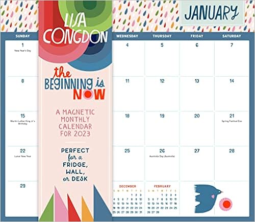 Magnetic Calendar 2023 The Beginning Is Now: A Magnetic Monthly Calendar 2023: Workman Publishing,  Congdon, Lisa: 9781523518142: Amazon.com: Books