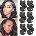 Selina 6 Bundles Body Wave Human Hair 8 Inch Short Human Hair Brazilian Virgin Hair 50g/Bundle Human Hair Extensions Natural Black (8
