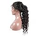 Eayon Hair 360 Lace Frontal Wigs Brazilian Virgin Hair Curly Pre Plucked Human Hair Lace Wigs with Baby Hair for Women Natural Color 18inch 150% Density