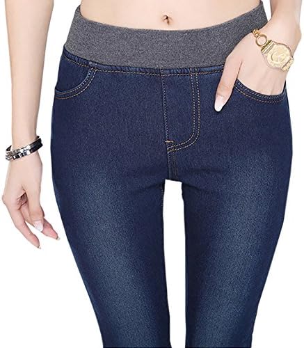 Cashmere Winter Warm Jeans Women With High Waist Black Jeans For Girls Stretching Skinny jeans