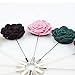 WeiShang Men's Lapel Pin Flower Handmade Boutonniere for Suit (Pack of 12) (Style 7)