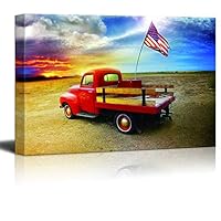 Canvas Wall Art Flag Day Theme Canvas Prints Home Artwork Decoration for Living Room Bedroom - 12x18 inches