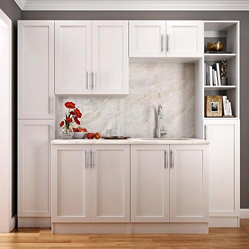 15 in. x 40 in. x 0.75 in. Madison Door for Utility Wall Cabinet with Handle in Mocha